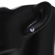 Amethyst Silver Stud Earrings, e423st